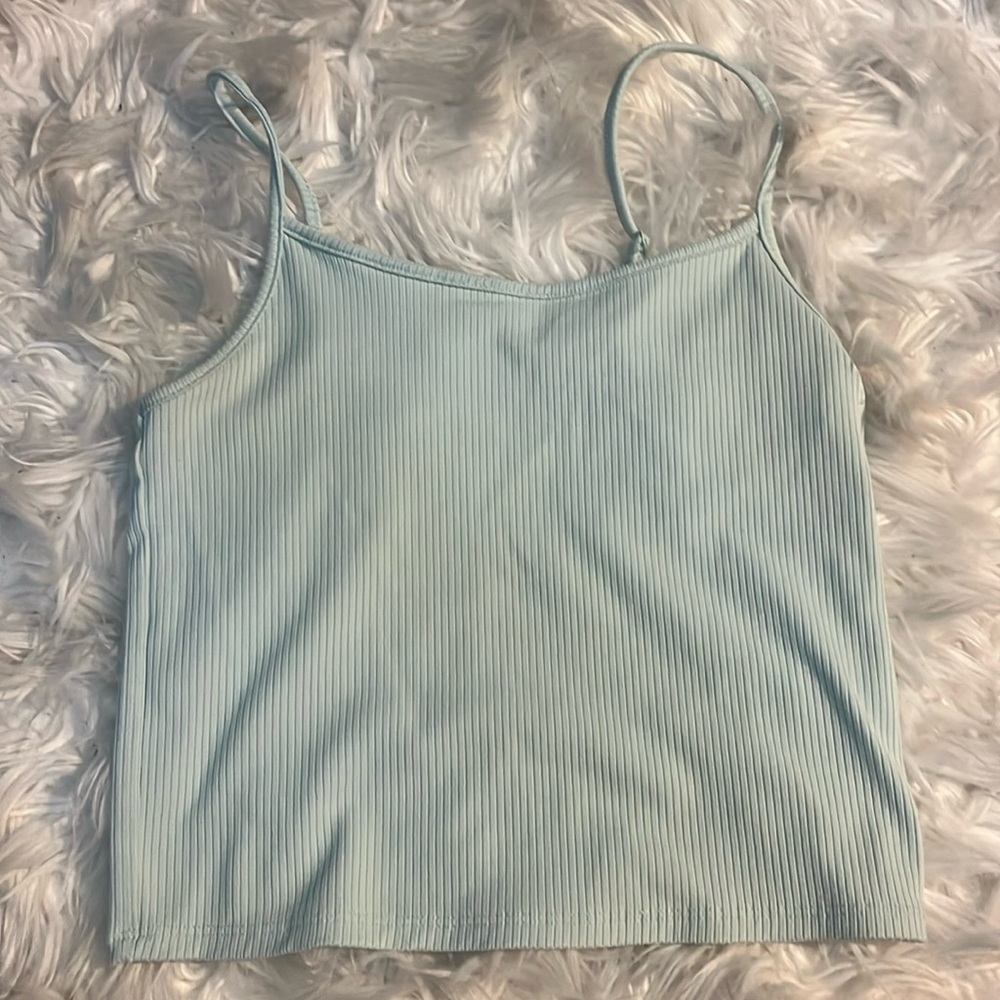 Mint green American eagle cropped tank